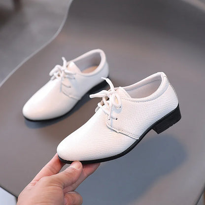 Boys Black Leather Shoes