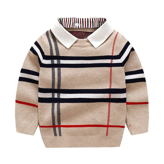 Plaid Knitted Sweater